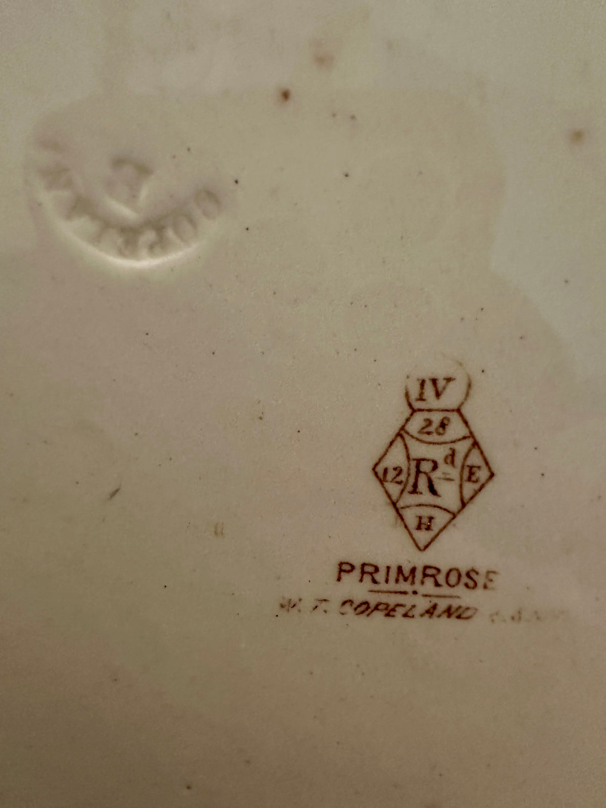 Antique Copeland Primrose Aesthetic Movement Brown Transferware Platter, c. 1883