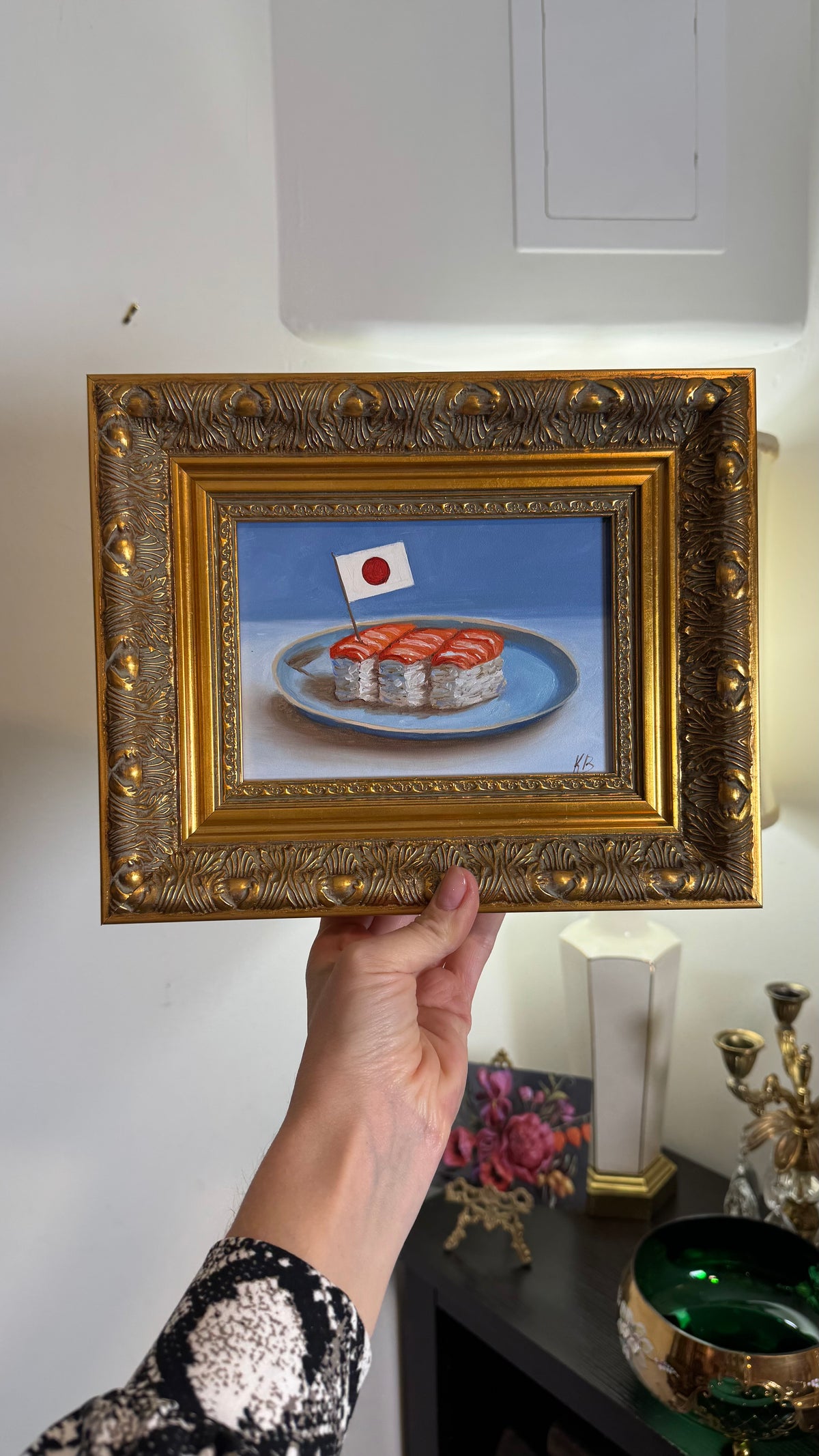 Reserved Sushi original oil painting