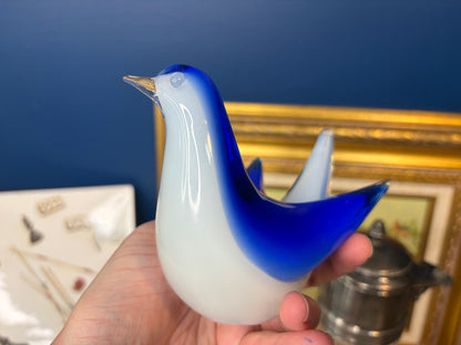 Adorable glass bird paperweight!