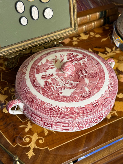 RESERVED - THERESA - RED WILLOW COVERED VEGETABLE DISH