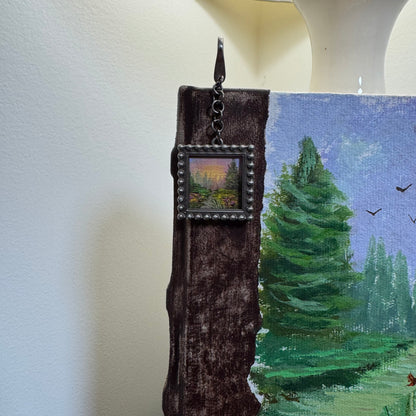 Reserved Live 07/04 bookmark with original oil painting