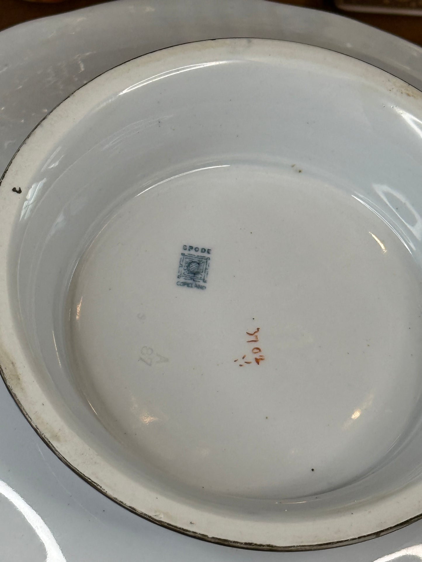 Antique 1815Copeland Spode Pattern 3702 Footed Pedestal Bowl | New Stone China Chinoiserie | Blue, White & Gilt