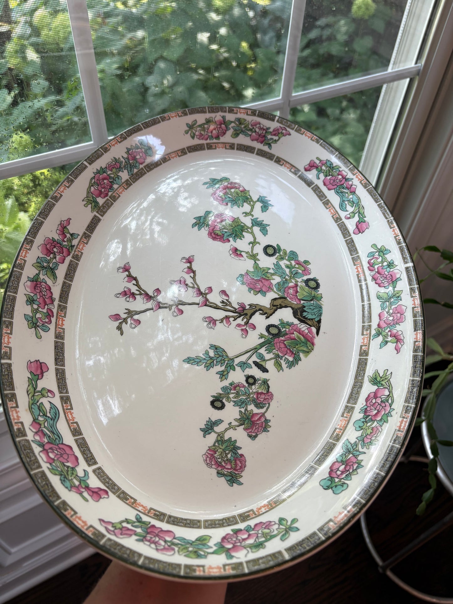 Antique Indian Tree Platter by John Maddock & Sons