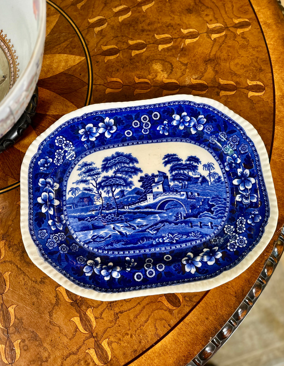 Antique Copeland Spode Tower Blue 15” Oval Serving Platter | February 1914
