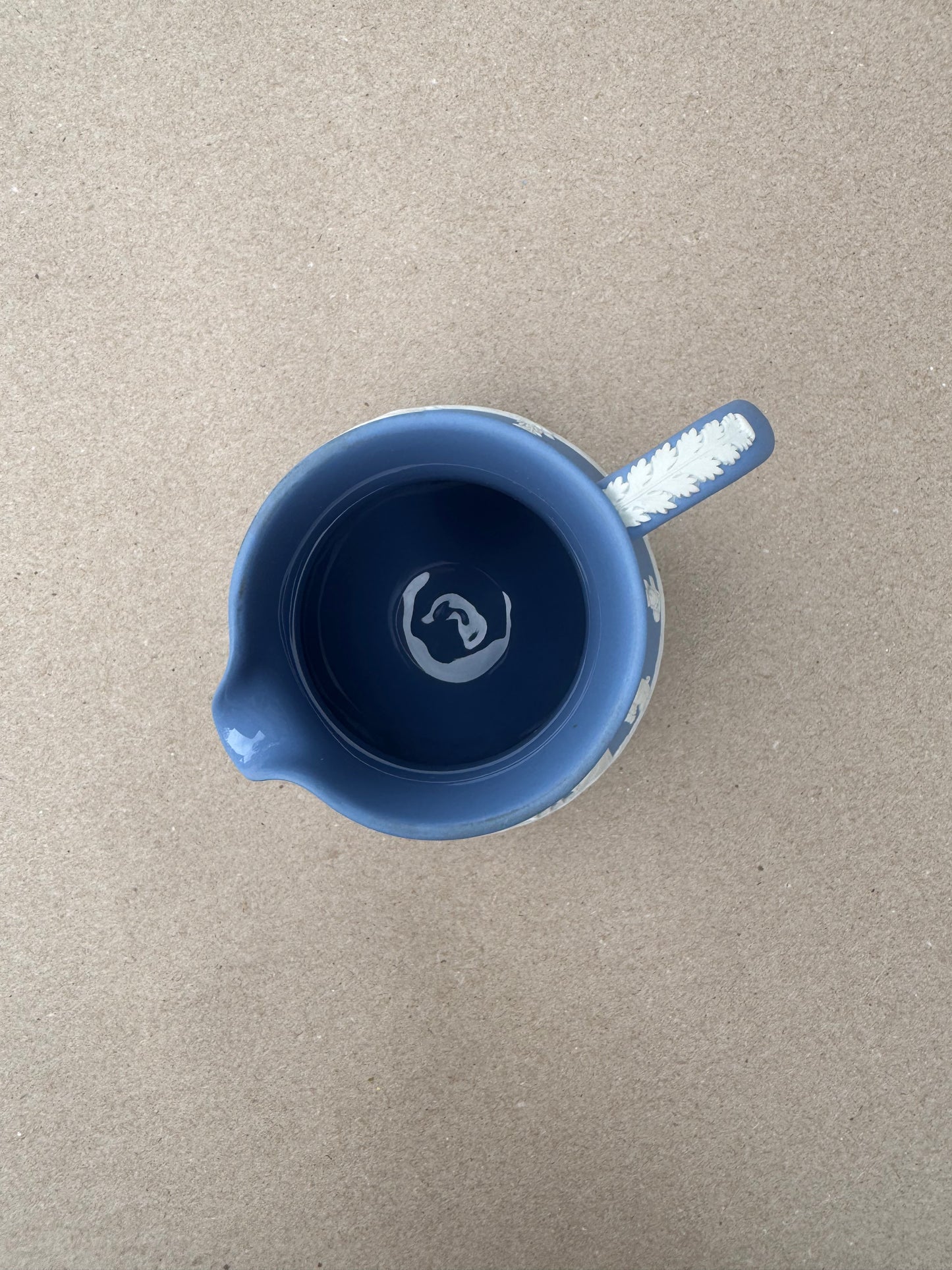 Light blue Wedgewood water pitcher 5”