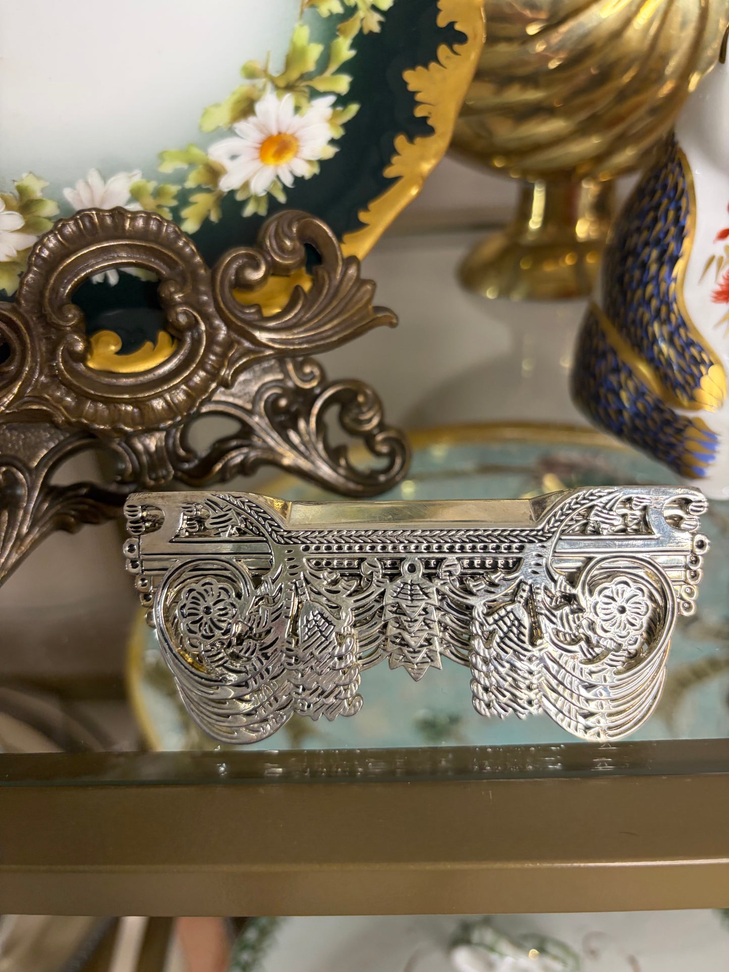 Reserved! Lovely ornate knife rests set of 6! Two sets available; sold separately.