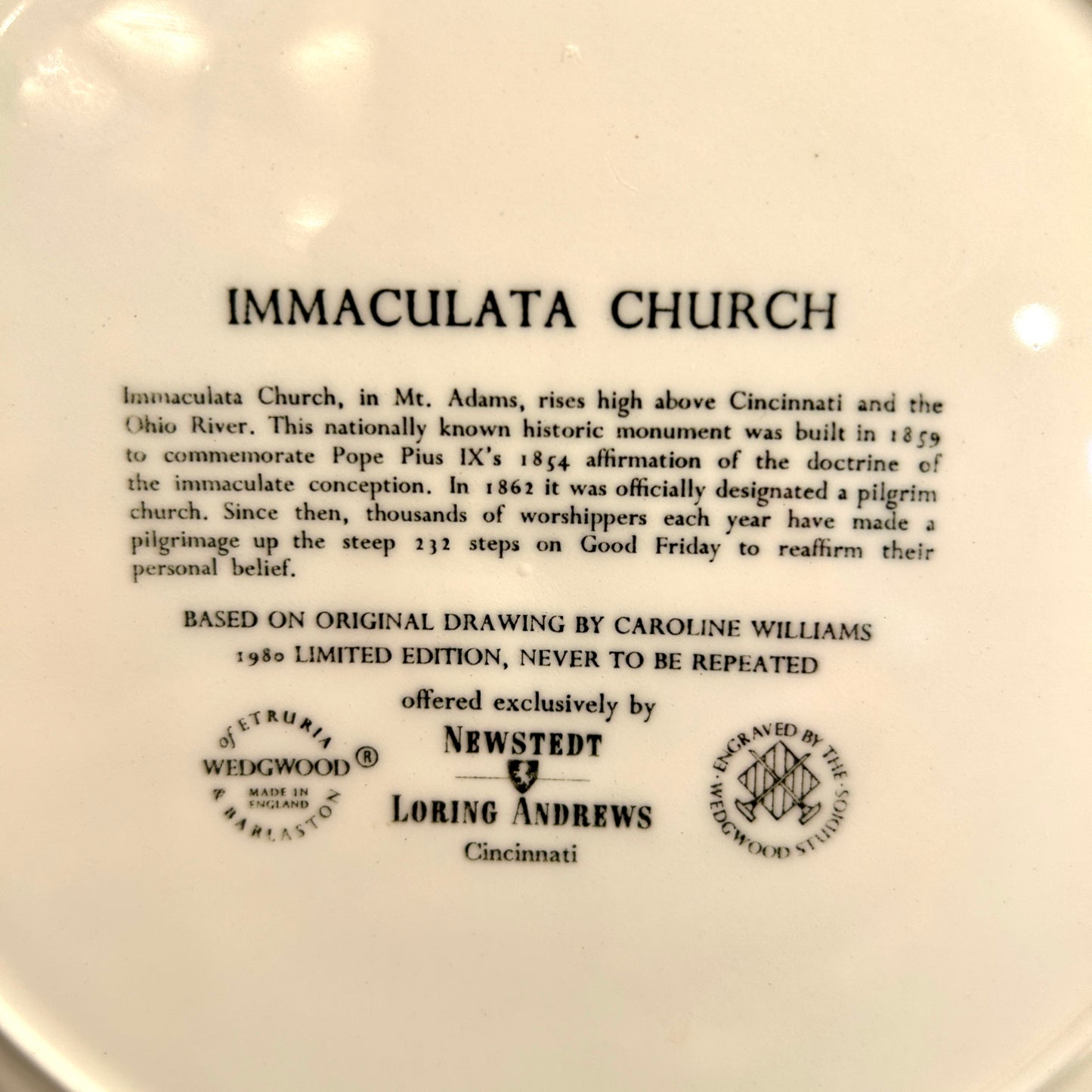 Gorgeous vintage plate in black  & white by Wedgwood