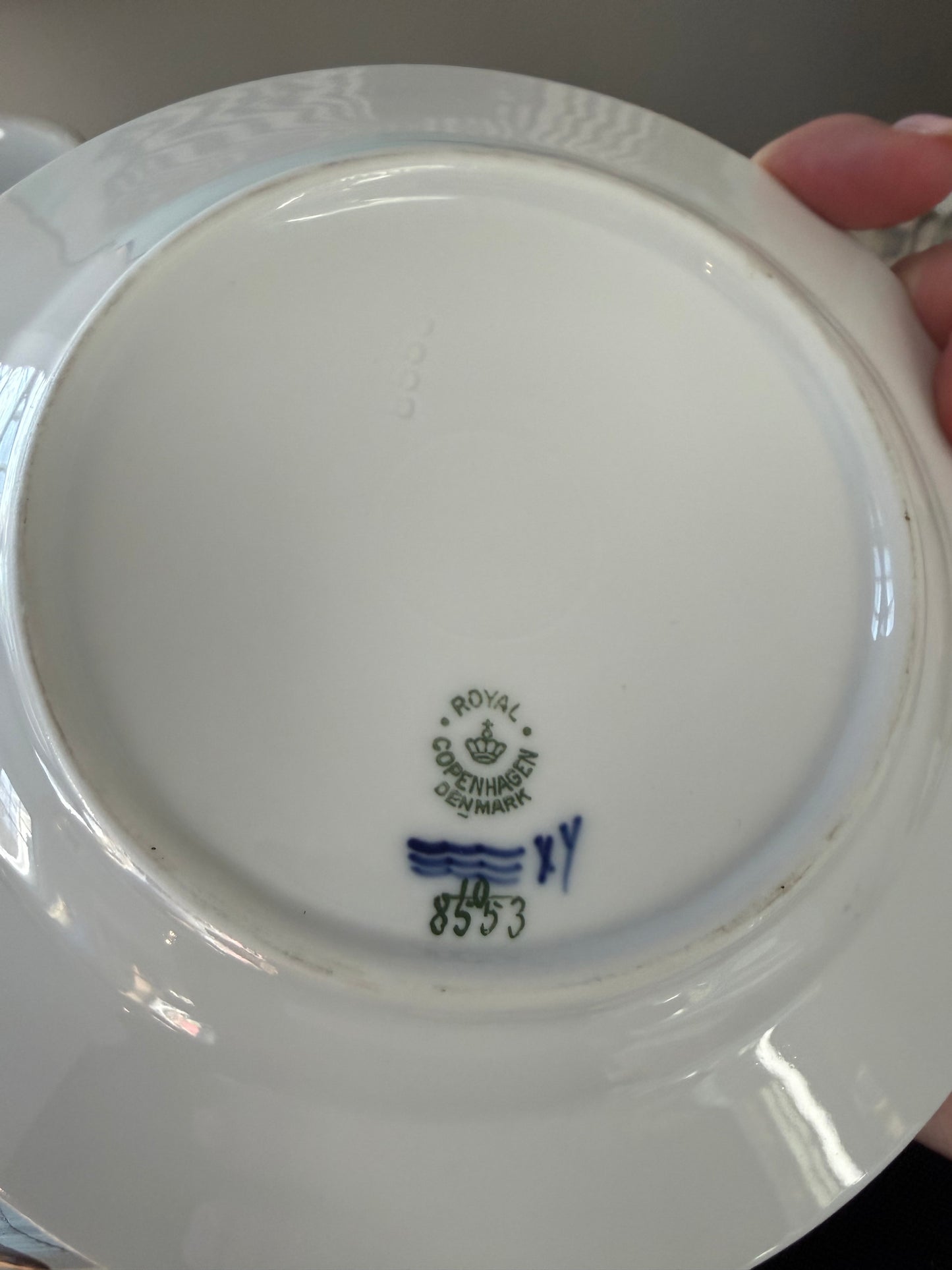 Vintage Set of 5 Blue Flowers by Royal Copenhagen - Blue & White Porcelain Bread & Butter Plates