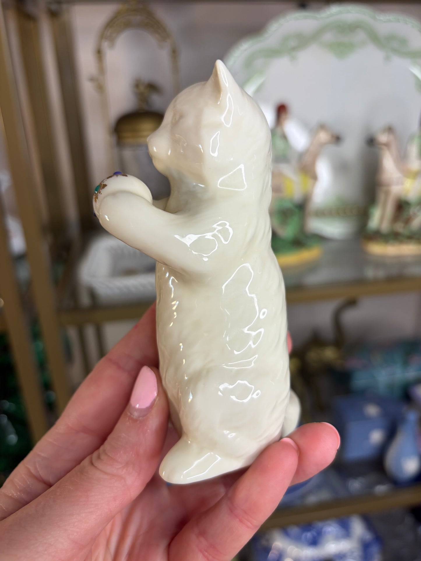 Lenox standing cat with ball!