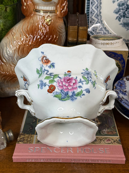 Pedestal Antique F. Winkle & Co. Whieldon Ware “Antique” Pattern Pedestal Jardinière | England c.1908–1911 |  9x6 in