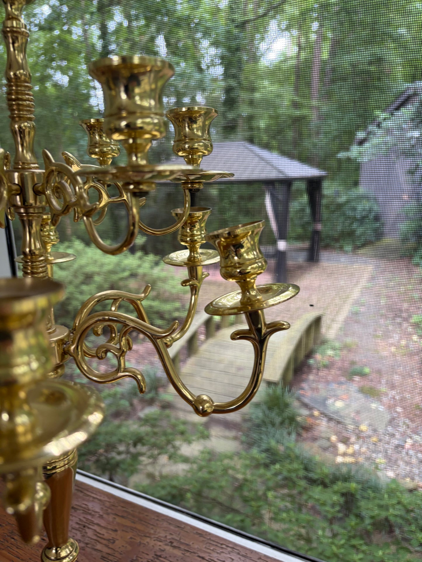Stunning Baldwin Brass 13 arm candelabra!
