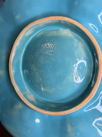 RESERVED - ANTIQUE BROWN/GREEN Minton Majolica plate