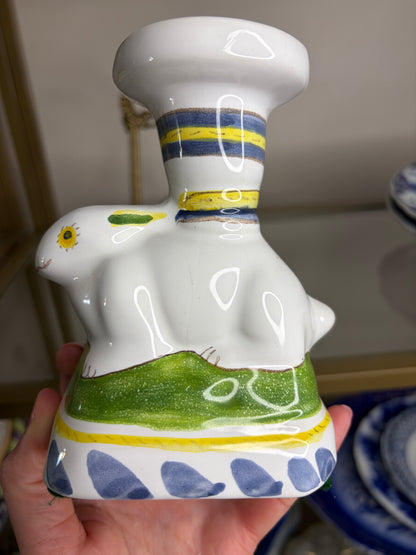 Reserved! Sweetest bunny candleholder! As is!