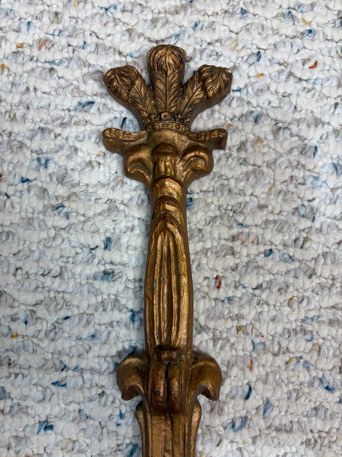 Lovely carved wood wall shelves with plate inserts pair!