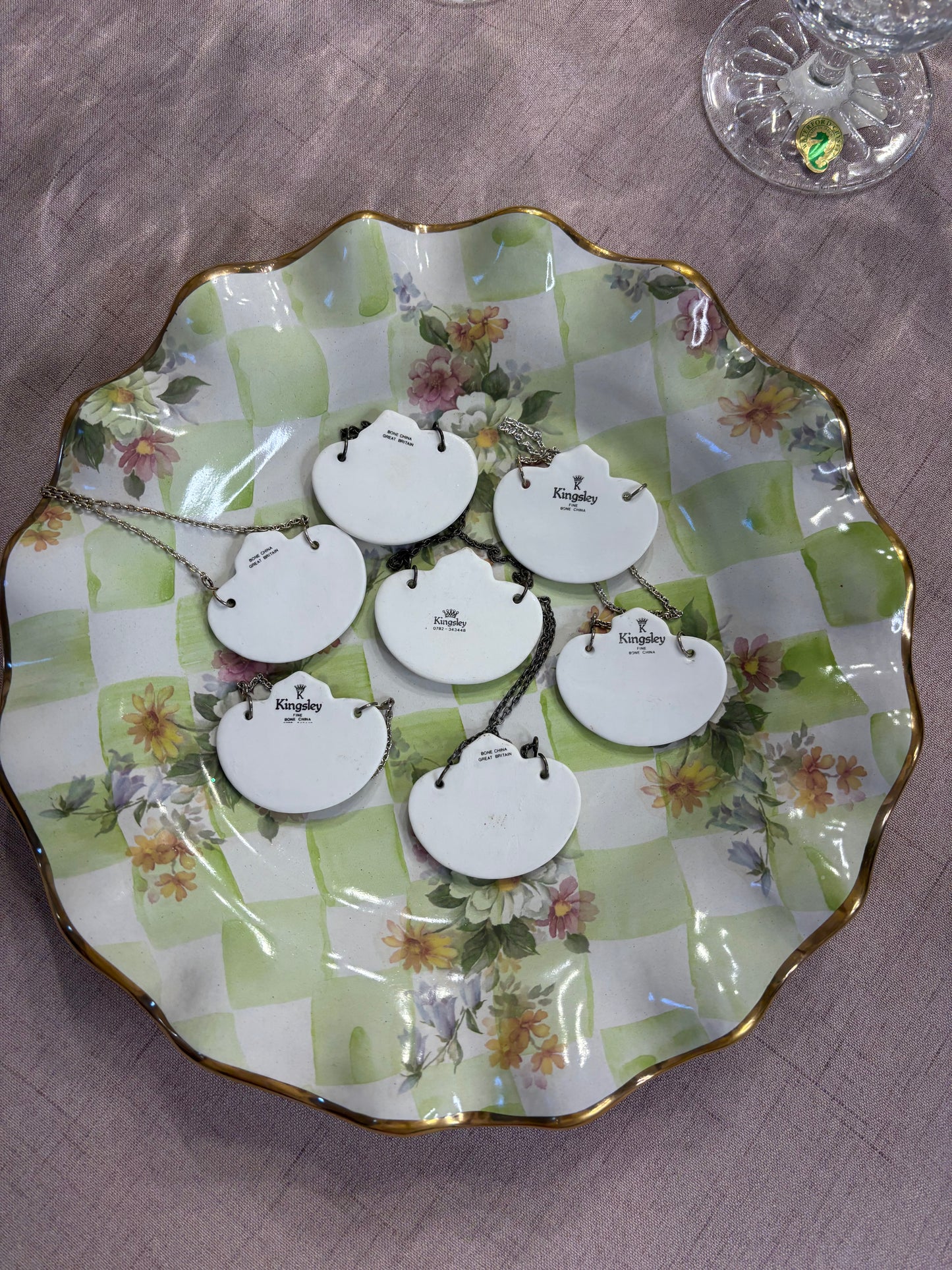 Beautiful decanter tags set of 7!