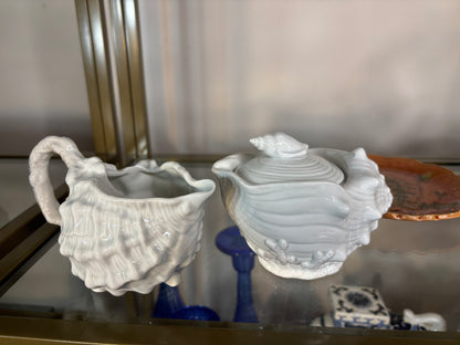 Lovely Fitz and Floyd creamer and lidded bowl set!