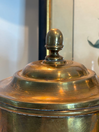 Set of (4) Antique Brass Canisters