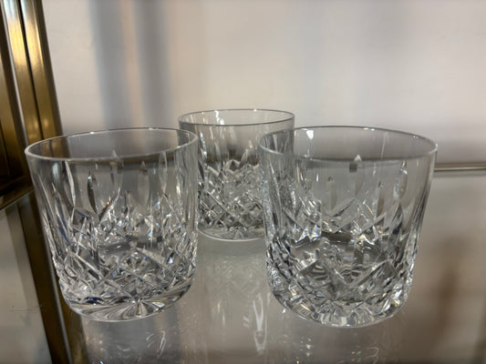 Beautiful Waterford Lismore Old Fashioned set of three!