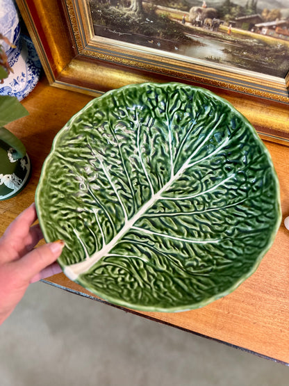 Olfaire Large Green Cabbage Salad Serving Bowl, Made in Portugal, 11.5"