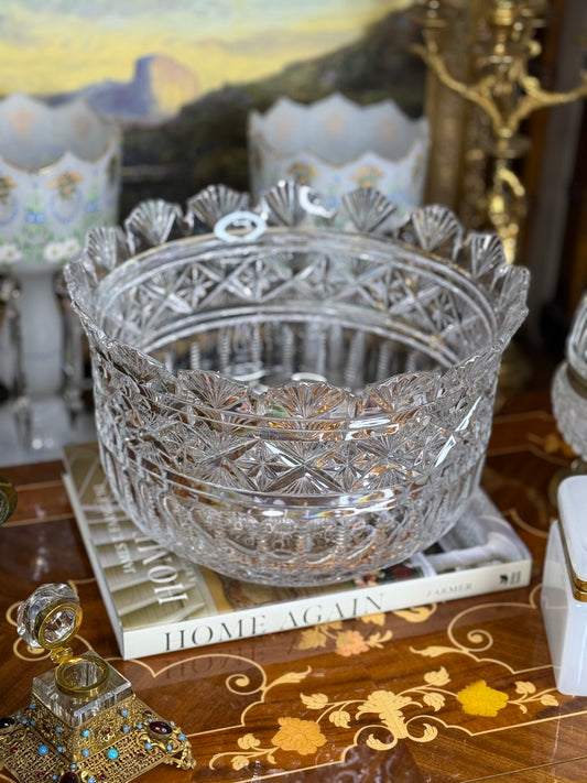 Jim O’Leary Waterford Limited Edition Cut Crystal Bowl | No. 112 of 200 | 12” Diameter x 8” Tall