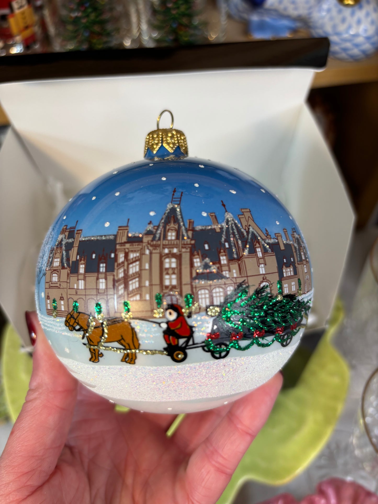 Biltmore House arrival of the tree Christmas ornament!