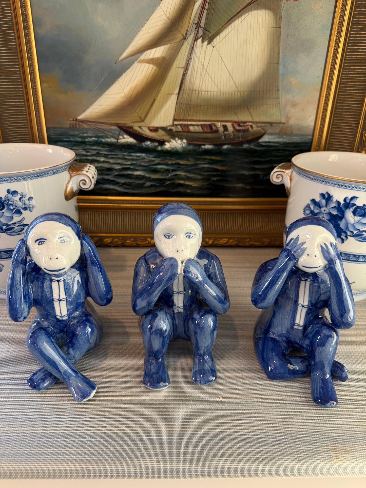 Vintage Wise Monkey Trio