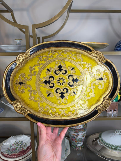 Gorgeous Florentine oval tray!