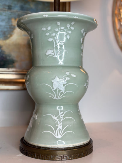Pair of Exquisite Celadon Lamps