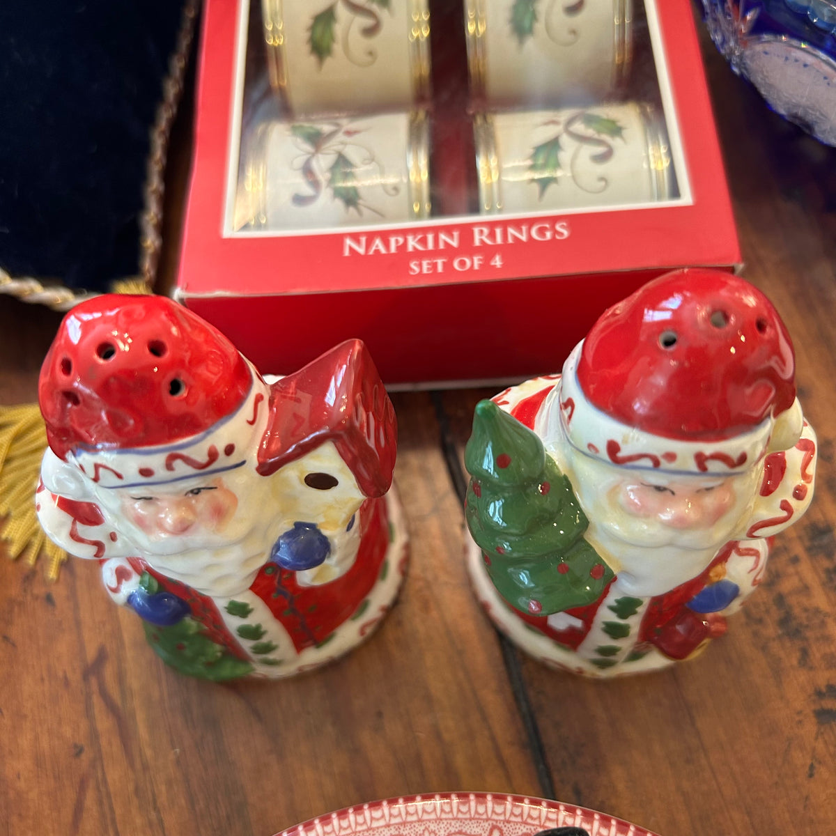 Vintage designer Santa Claus  salt & pepper Shaker Set,