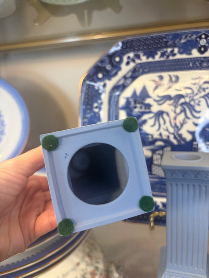 Beautiful Wedgwood Dancing Hours column candleholders pair!