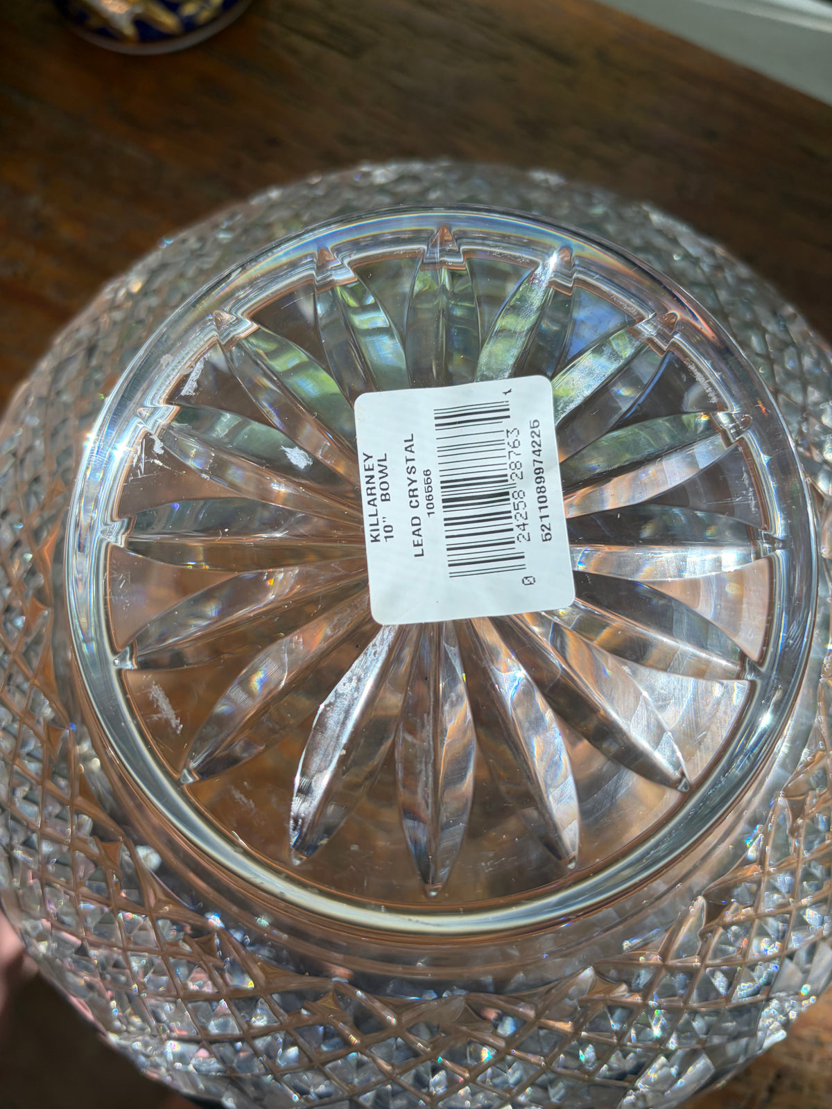 Stunning Waterford crystal Killarney centerpiece footed bowl!