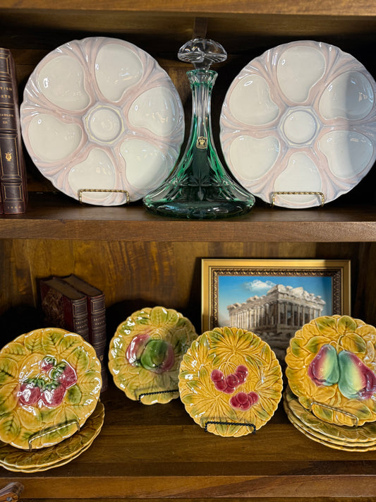 Live 12/2 for Nancy - Vintage Set of 12 PV French Fruit Plates