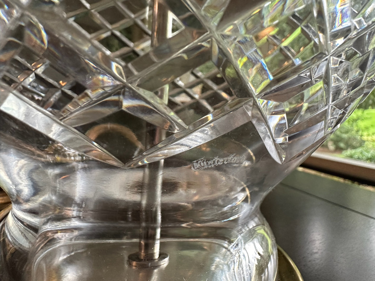 GORGEOUS Vintage WATERFORD Crystal "Alana" Ginger Jar Lamp Pair