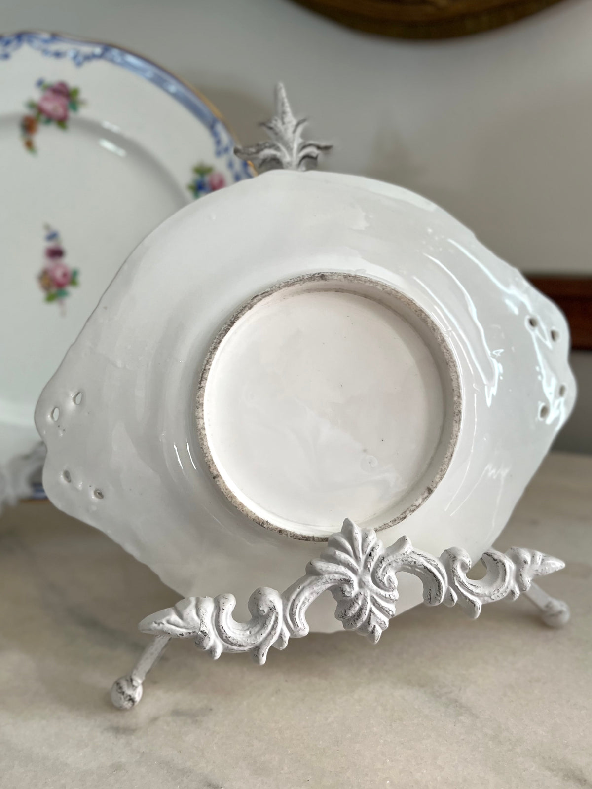 Live 09/20 Beautiful Antique French Old Paris Porcelain Five-Piece Sauce Tureen & Plate Set, c.1830–1850
