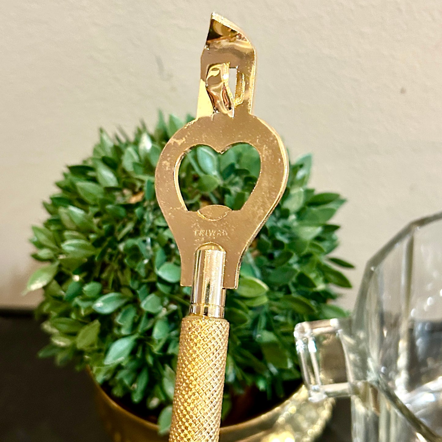 Vintage designer Georges Briard gold plated 3 piece bartool set