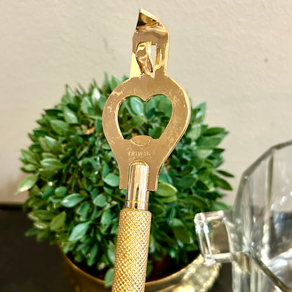 Vintage designer Georges Briard gold plated 3 piece bartool set