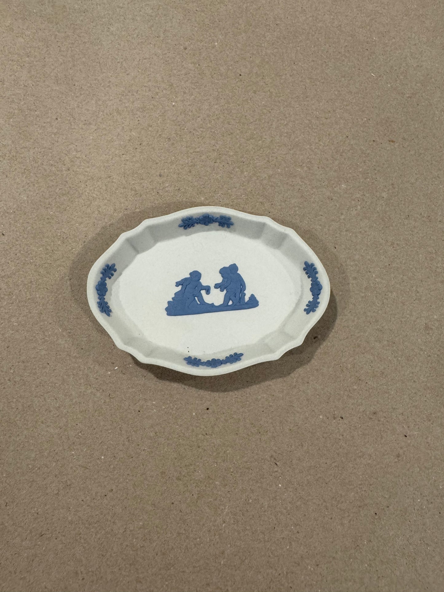 Wedgwood white and blue oval dish