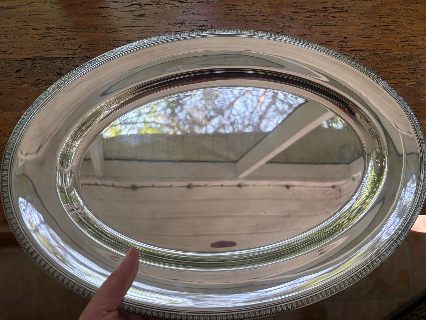 Stunning Christofle France 17.5”  Malmaison serving platter!