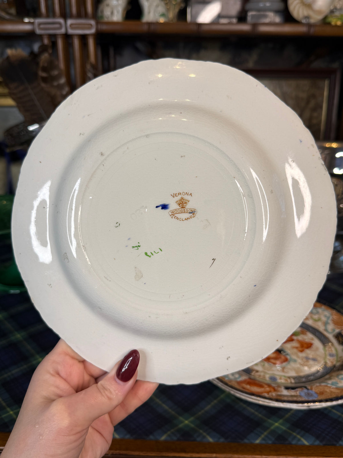Antique Wood & Sons Verona Imari Luncheon Plates, Set of 5 | England c.1920s | 9”D