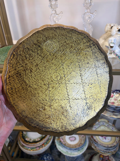 Lovely Italian Florentine round tray!