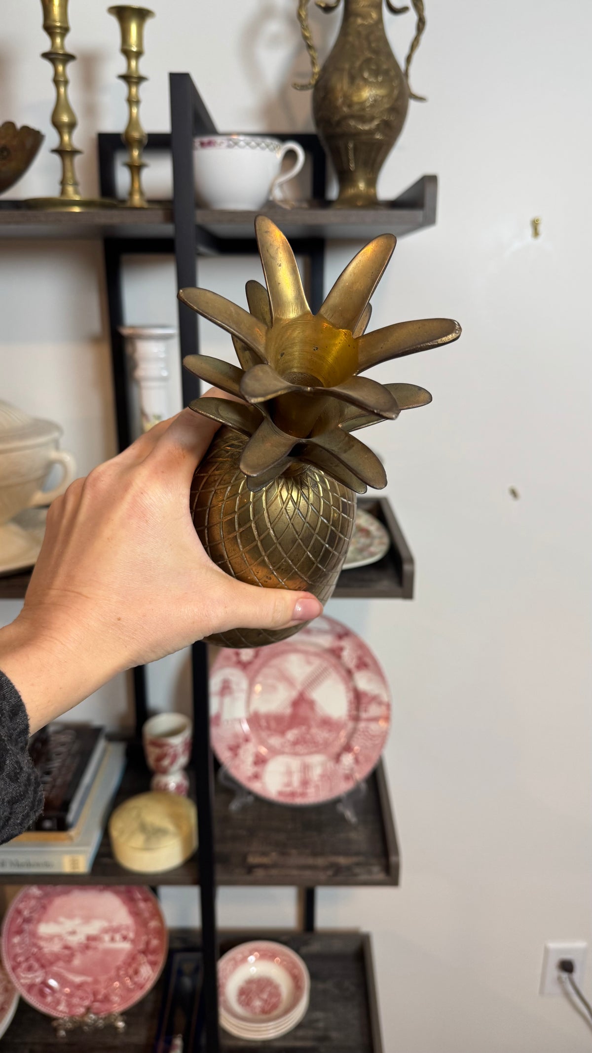 Reserved brass pineapple