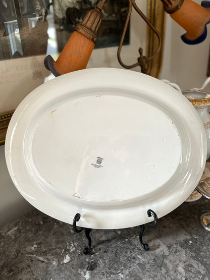 Large Antique Copeland England Platter Bespoke Pattern For Davis Collamore 5th Avenue - Circa 1911-1920’s