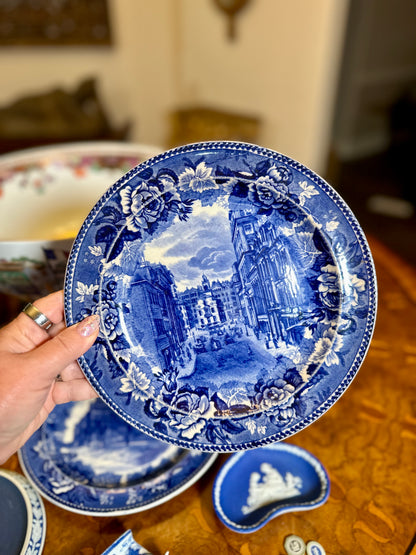 Antique Wedgwood Historical Blue Plates (c. 1899) – Boston & Albany – Sold Individually