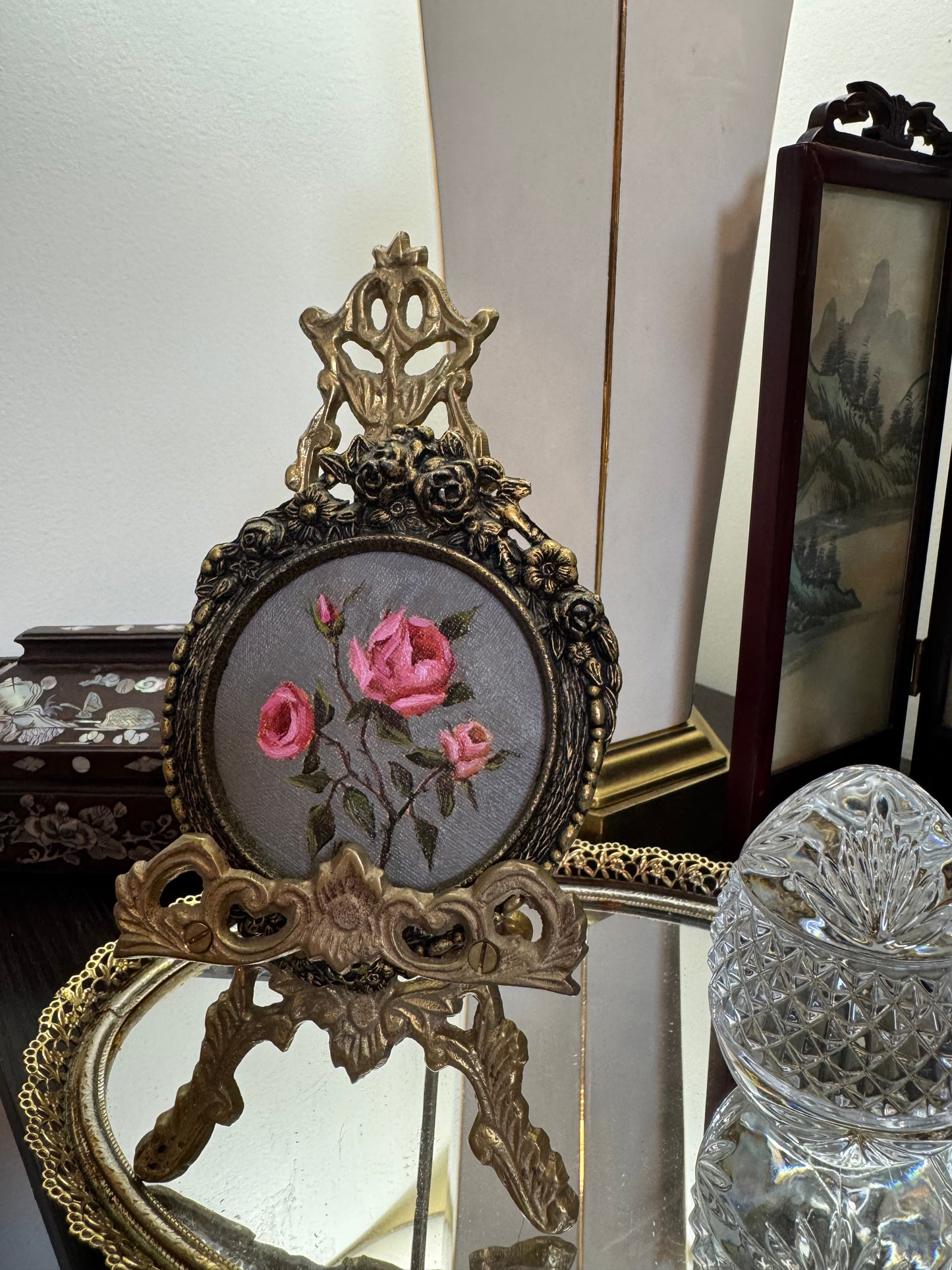 Pink miniature roses