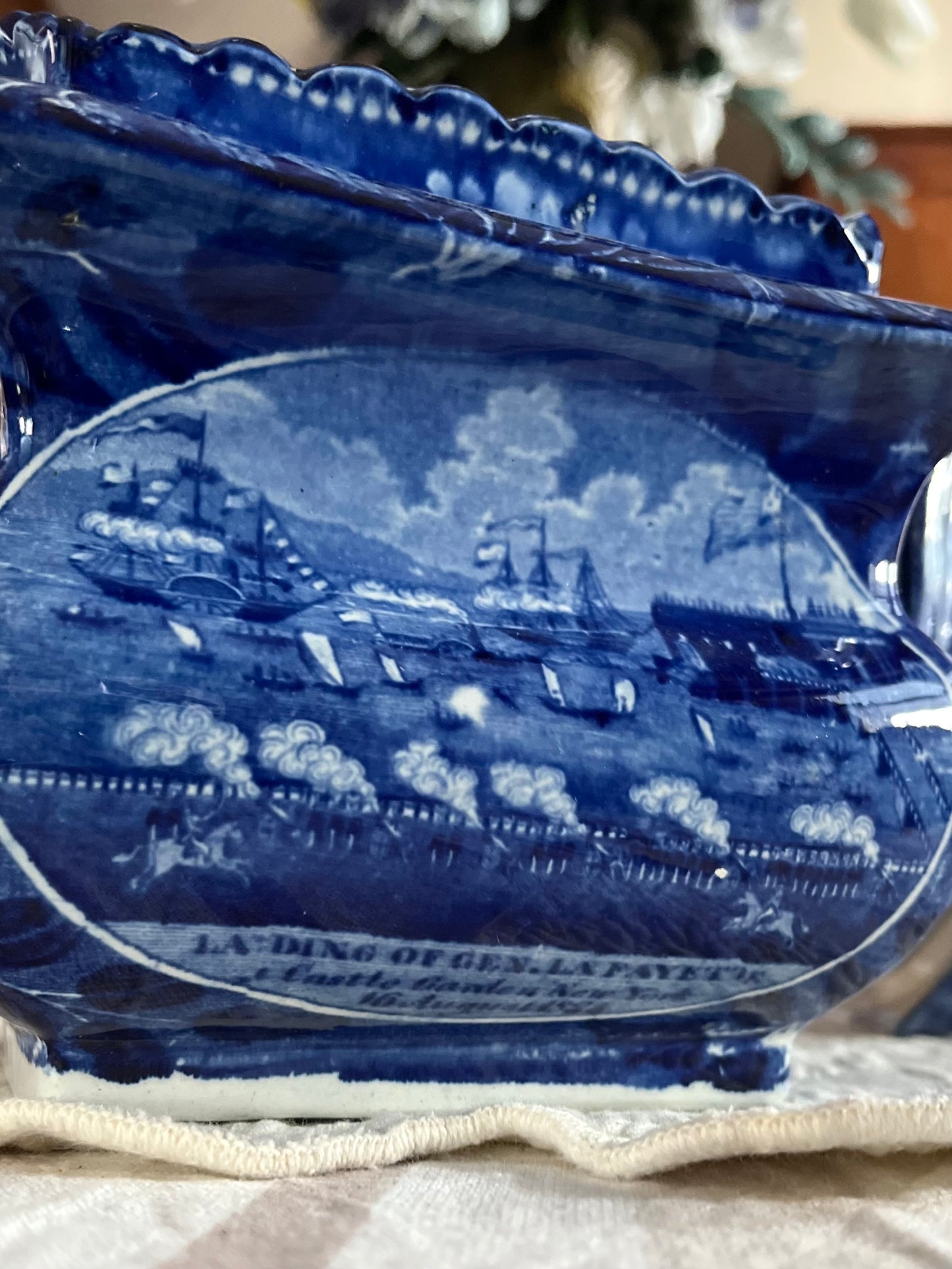 RESERVED - MOLLIE - Live 08/04 Rare Clews “Landing of General Lafayette” Teapot | Warranted Impressed Mark by | Circa 1825 Mint Condition - Estate Collection