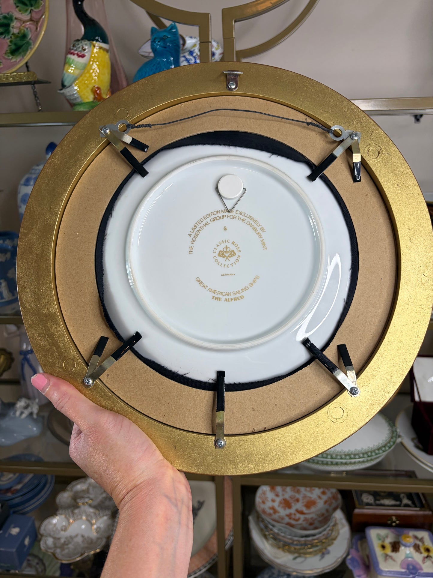 RESERVED - BETH MOYLES - Lovely framed ship plate!
