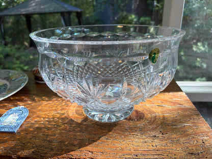 Stunning Waterford crystal Killarney centerpiece footed bowl!