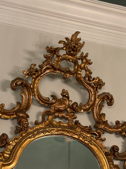 Italian LaBarge Gilt Wood Mirror 72” x 42.5”