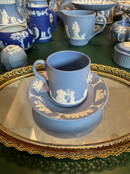 Wedgwood Lavender light blue espresso set cup and saucer