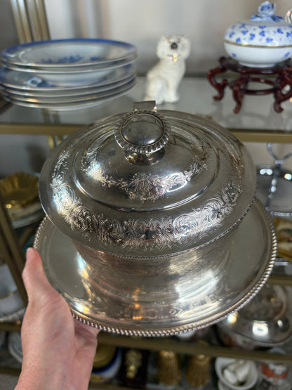 Stunning antique silverplated Barker Ellis biscuit jar!